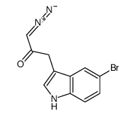 3-(5-bromo-1H-indol-3-yl)-1-diazonioprop-1-en-2-olate Structure