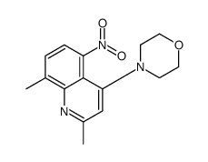 4-(2,8-dimethyl-5-nitroquinolin-4-yl)morpholine结构式