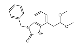 1-benzyl-4-(2,2-dimethoxy-ethyl)-1,3-dihydro-benzoimidazol-2-one结构式