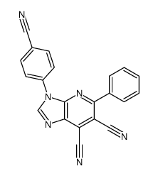 3-(4-cyanophenyl)-5-phenylimidazo[4,5-b]pyridine-6,7-dicarbonitrile结构式