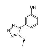 3-(5-methylsulfanyltetrazol-1-yl)phenol结构式