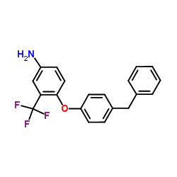 4-(4-Benzylphenoxy)-3-(trifluoromethyl)aniline结构式