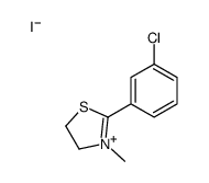 Thiazolium, 4,5-dihydro-2-(3-chlorophenyl)-3-methyl-, iodide结构式