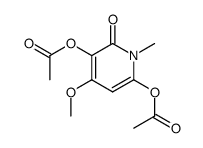 3,6-diacetoxy-4-methoxy-1-methylpyridin-2(1H)-one Structure