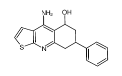 4-amino-5,6,7,8-tetrahydro-7-phenylthieno[2,3-b]quinolin-5-ol Structure