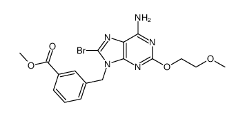 Methyl 3-((6-amino-8-bromo-2-(2-methoxyethoxy)-9H-purin-9-yl)methyl)benzoate结构式
