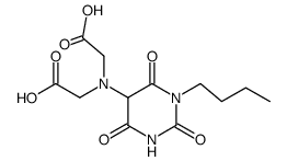 (1-butyl-2,4,6-trioxo-hexahydro-pyrimidin-5-ylimino)-di-acetic acid Structure