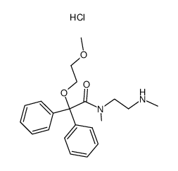 2-(2-Methoxy-ethoxy)-N-methyl-N-(2-methylamino-ethyl)-2,2-diphenyl-acetamide; hydrochloride结构式