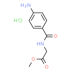 Glycine, N-(4-aminobenzoyl)-, Methyl ester, Monohydrochloride Structure