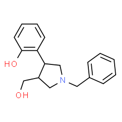 2-[1-benzyl-4-(hydroxymethyl)tetrahydro-1H-pyrrol-3-yl]benzenol结构式