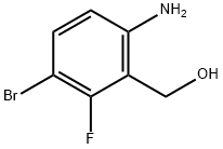 (6-amino-3-bromo-2-fluorophenyl)methanol结构式