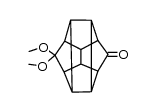 11,11-Dimethoxyhexacyclo[5.4.1.02,6.03,10.04,8.09,12]dodecan-5-on Structure