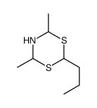4,6-dimethyl-2-propyl-1,3,5-dithiazinane Structure