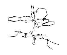 μoxo-[bis(diethyldithiocarbamato)oxomolybdenum(V)][N,N'-4-methyl-4-azaheptane-1,7-diylbis(salicylideneiminato)iron(III)] Structure