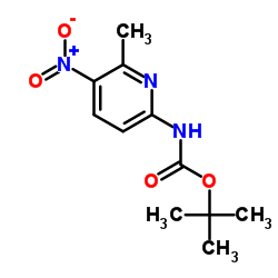 2-Methyl-2-propanyl (6-methyl-5-nitro-2-pyridinyl)carbamate结构式