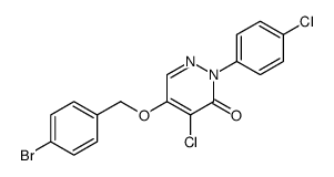 5-[(4-bromophenyl)methoxy]-4-chloro-2-(4-chlorophenyl)pyridazin-3-one Structure