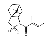 N-[(E)-2-methylbut-2-enoyl]-(1S,2R)-bornane-10,2-sultam结构式