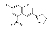 1-[2-(2-bromo-4-fluoro-6-nitro-phenyl)-1-methyl-vinyl]-pyrrolidine Structure