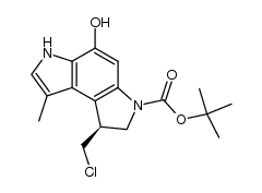 (1S)-3-[(tert-butyloxy)carbonyl]-1-(chloromethyl)-5-hydroxy-8-methyl-1,2-dihydro-3H-pyrrolo[3,2-e]indole Structure
