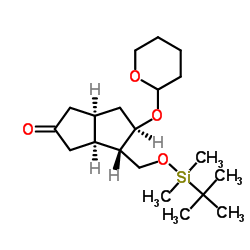 [3aS-(3aa,4a,5b,6aa)]-4-[[[(tert-Butyl)dimethylsilyl]oxy]methyl]-5-[(tetrahydro-2H-pyran-2-yl)oxy]hexahydro-2(1H)-pentalenone picture