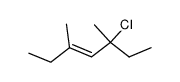 5-chloro-3,5-dimethyl-hept-3-ene结构式