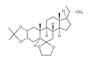 20-hydroxy-6-(ethylenedioxy)-2α,3α-(isopropylidenedioxy)-5α-pregnane结构式