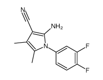 2-amino-1-(3,4-difluorophenyl)-4,5-dimethylpyrrole-3-carbonitrile Structure