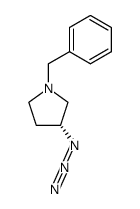 (3R)-3-azido-1-(phenylmethyl)pyrrolidine结构式