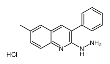 2-Hydrazino-6-methyl-3-phenylquinoline hydrochloride结构式