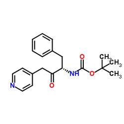 (S)-1-BENZYL-1-(BOC-AMINO)-3-PYRIDIN-4-YL-PROPAN-2-ONE Structure
