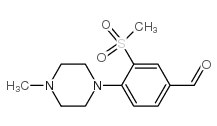 4-(4-METHYLPIPERAZIN-1-YL)-3-(METHYLSULFONYL)BENZALDEHYDE structure