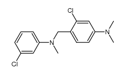 3-chloro-4-(((3-chlorophenyl)(methyl)amino)methyl)-N,N-dimethylaniline Structure