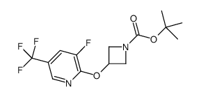 tert-butyl 3-[3-fluoro-5-(trifluoromethyl)pyridin-2-yl]oxyazetidine-1-carboxylate结构式