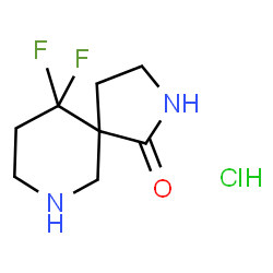 10,10-DIFLUORO-2,7-DIAZA-SPIRO[4.5]DECAN-1-ONE HYDROCHLORIDE结构式