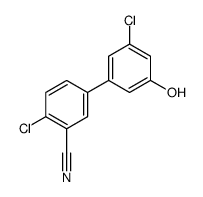 2-chloro-5-(3-chloro-5-hydroxyphenyl)benzonitrile Structure