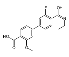 4-[4-(ethylcarbamoyl)-3-fluorophenyl]-2-methoxybenzoic acid结构式