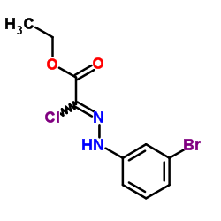 Ethyl (2Z)-[(3-bromophenyl)hydrazono](chloro)acetate结构式
