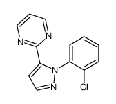 2-(1-(2-CHLOROPHENYL)-1H-PYRAZOL-5-YL)PYRIMIDINE结构式