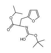 isopropyl (2R)-2-(tert-butoxycarbonylamino)-3-(2-furyl)propanoate结构式