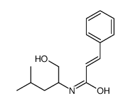(E)-N-(1-hydroxy-4-methylpentan-2-yl)-3-phenylprop-2-enamide结构式
