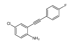 4-chloro-2-((4-fluorophenyl)ethynyl)aniline Structure