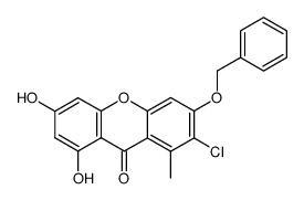 6-benzyloxy-7-chloro-1,3-dihydroxy-8-methyl-9H-xanthen-9-one Structure