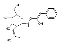 O-(2-Acetamido-2-deoxy-D-glucopyranosylidene)aminoN-phenylCarbamate Structure