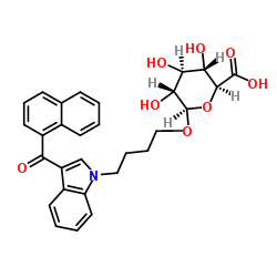 JWH 073 N-(4-hydroxybutyl) .β.-D-Glucuronide Structure
