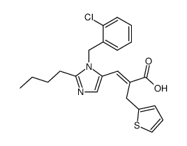 (E)-3-[2-n-butyl-1-[(2-chlorophenyl)methyl]-1H-imidazol-5-yl]-2-(thien-2-yl)methyl-2-propenoic acid结构式