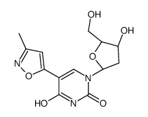 1-[(2R,4S,5R)-4-hydroxy-5-(hydroxymethyl)oxolan-2-yl]-5-(3-methyl-1,2-oxazol-5-yl)pyrimidine-2,4-dione Structure