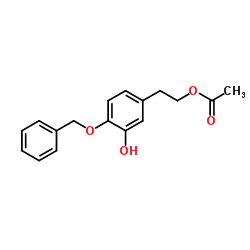 4-O-Benzyl-3-hydroxy Tyrosol α-Acetate结构式