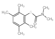 N,N-dimethyl-1-(2,3,5,6-tetramethylphenyl)sulfanyl-formamide structure