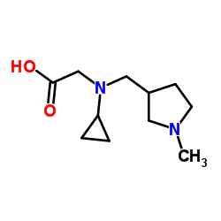 N-Cyclopropyl-N-[(1-methyl-3-pyrrolidinyl)methyl]glycine结构式