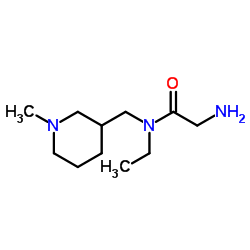 N-Ethyl-N-[(1-methyl-3-piperidinyl)methyl]glycinamide结构式